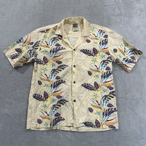 Winne Fashion Hawaiian Shirt Men's Large Hula Girl Vintage USA Cotton Tropical